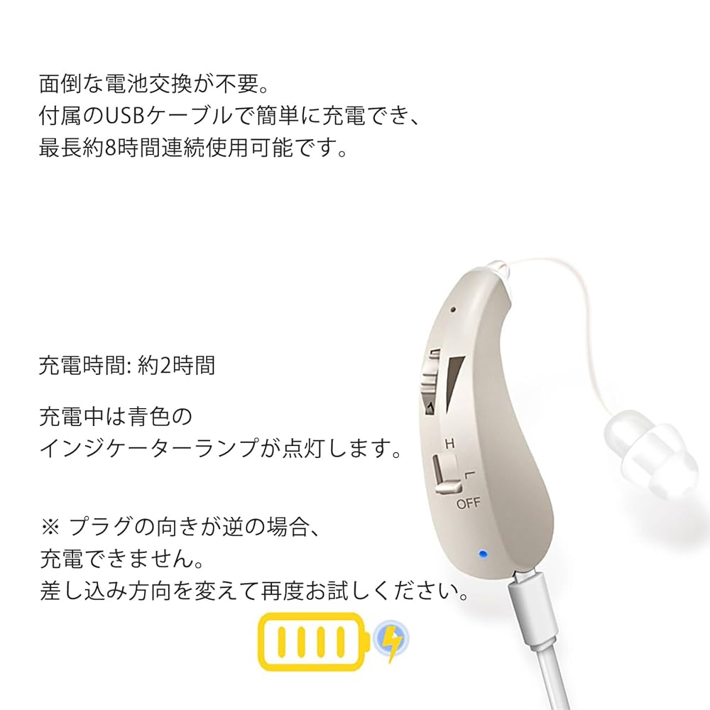 集音器（補聴） 集音器 補聴器 ではありません 充電式ACアダプター付 耳が遠い